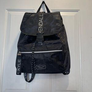 Kendall & Kylie Black Backpack with Drawstring Closure